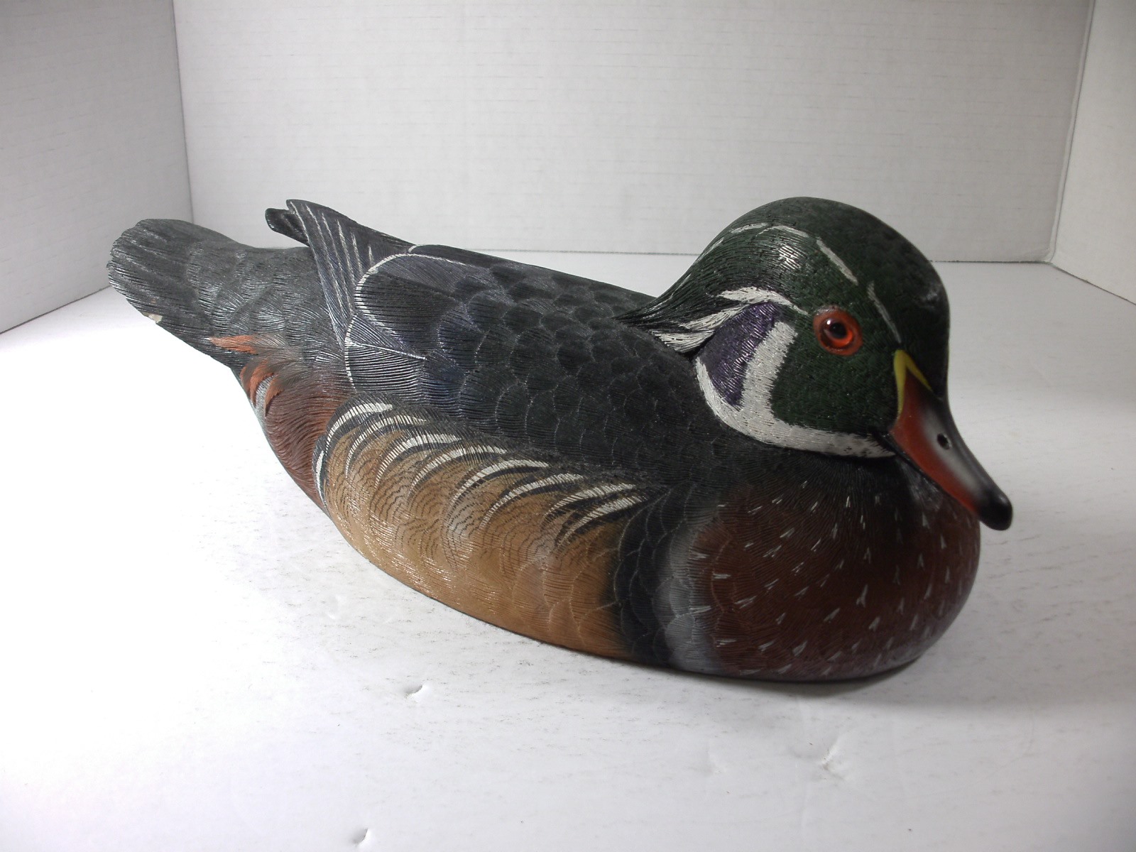 Limited Edition Wood Duck Decoy Hand Painted Signed By Jules A Bouillet Ebay